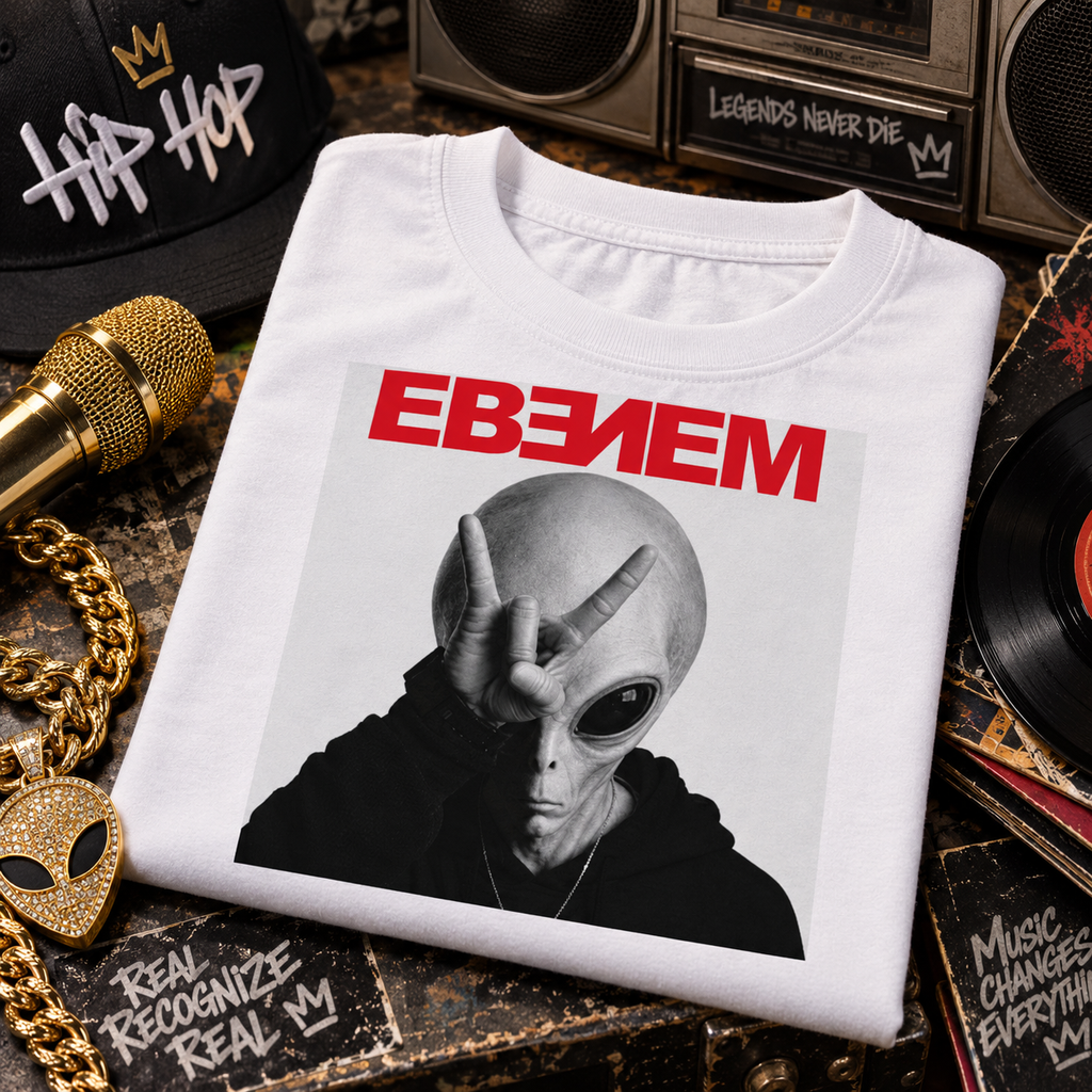 WeirdCreepyDesigns Alien Albums Ebenem Graphic T-Shirt – Unisex