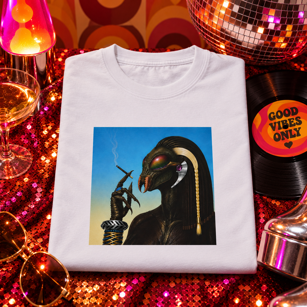 WeirdCreepyDesigns Alien Albums Sylvestid Graphic T-Shirt – Unisex