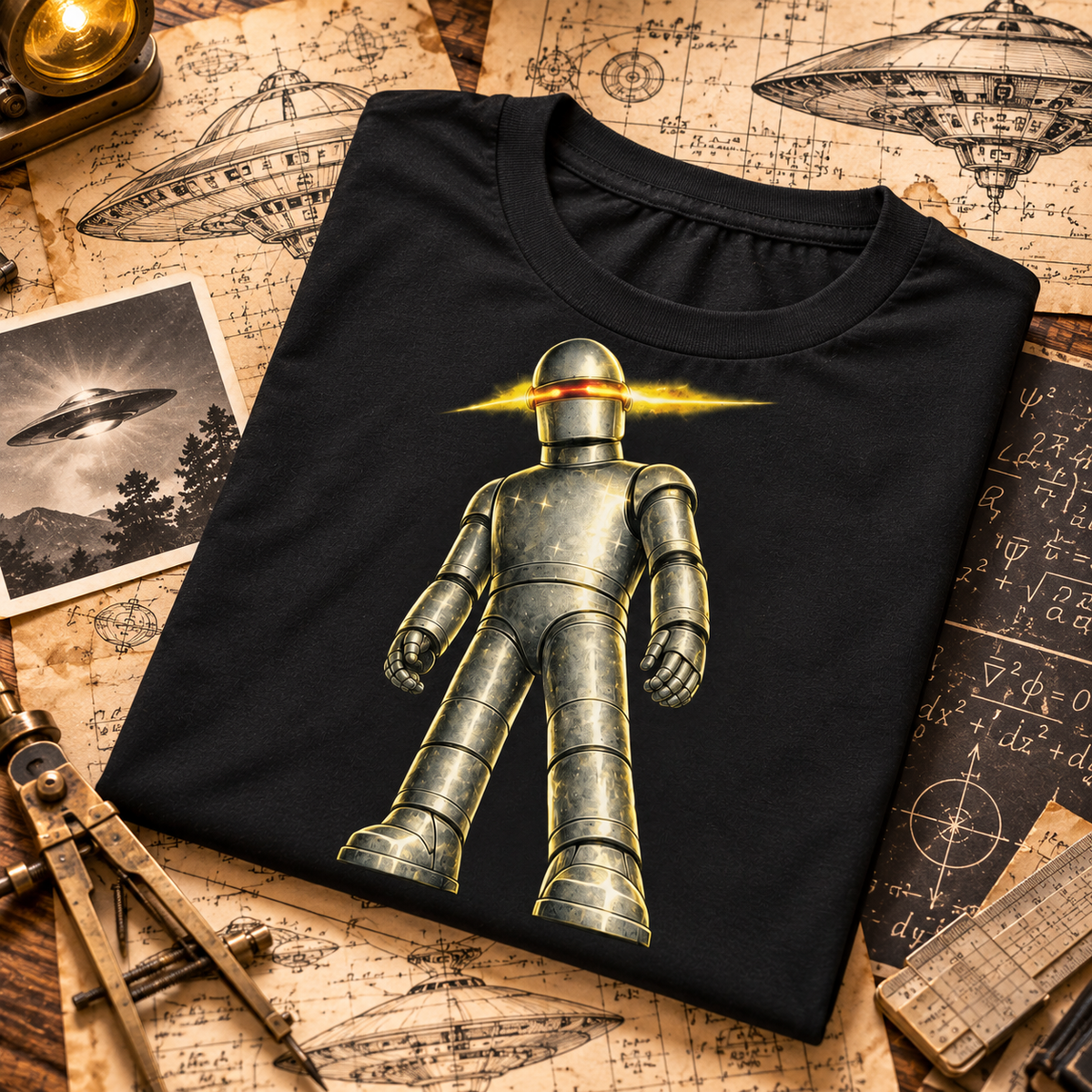 RETRO-BOT-01  Retro 50s Sci-Fi Vintage Graphic Tee
