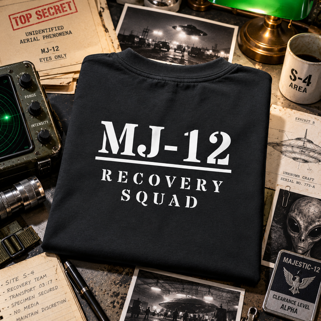 WeirdCreepyDesigns MJ-12 Recovery Squad Graphic T-Shirt – Unisex