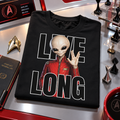 WeirdCreepyDesigns Skinny Bob Says Live Long Graphic T-Shirt – Unisex