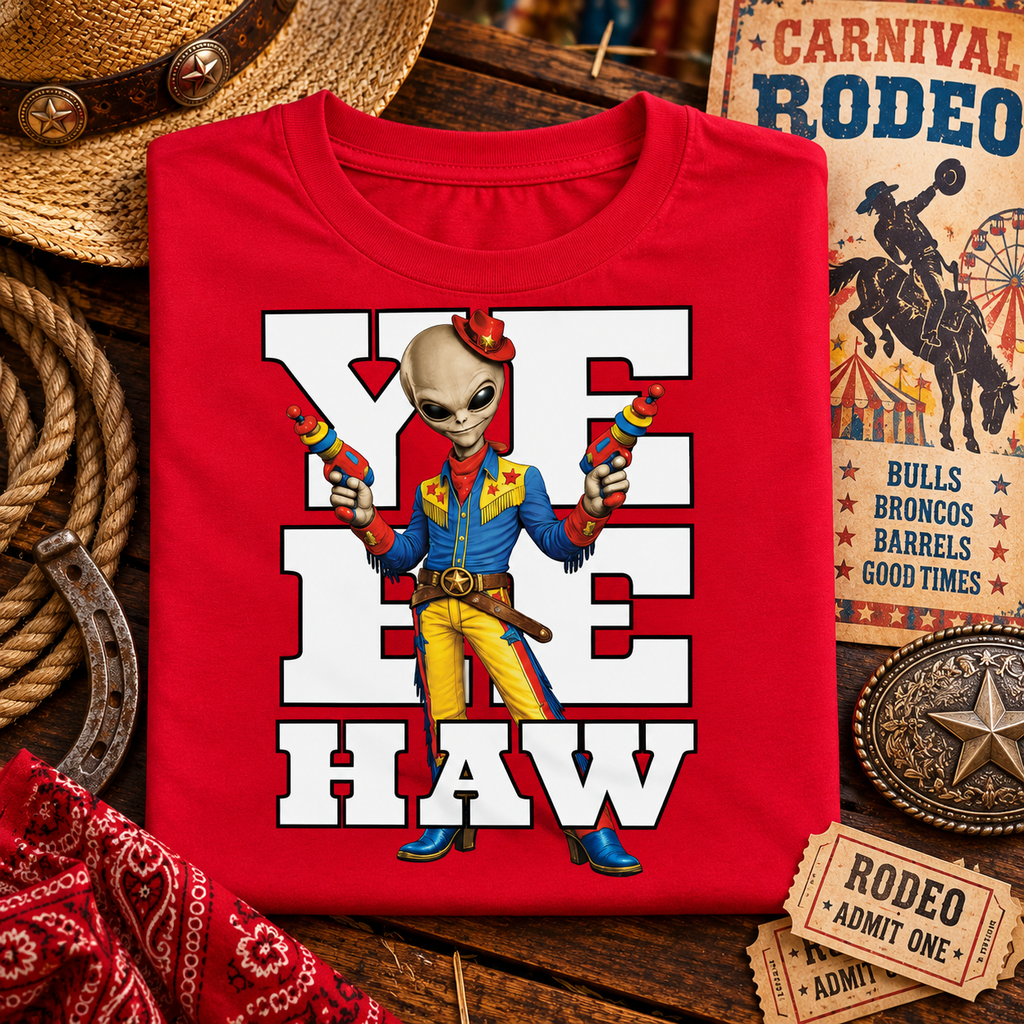 WeirdCreepyDesigns Skinny Bob Says Yeee Haw Graphic T-Shirt – Unisex