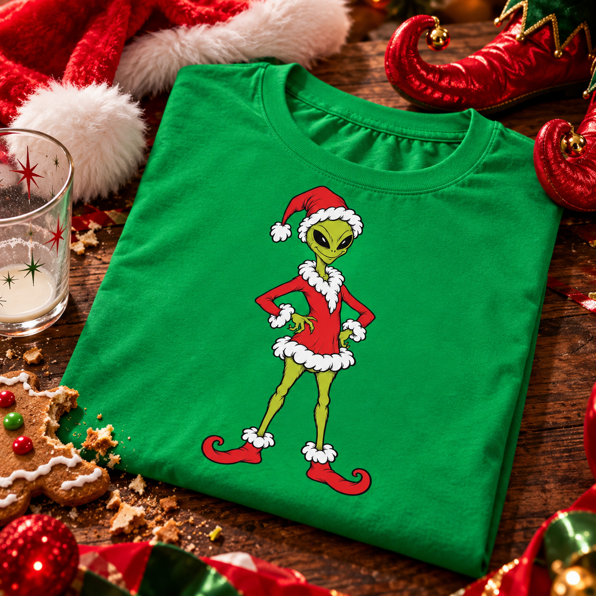 WeirdCreepyDesigns How the Grey Stole Xmas Attitude Graphic T-Shirt – Unisex