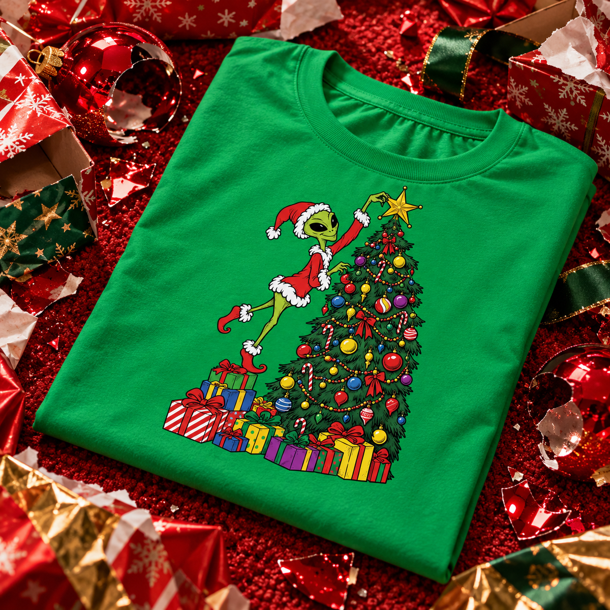 WeirdCreepyDesigns How the Grey Stole Xmas Tree Thief Graphic T-Shirt – Unisex