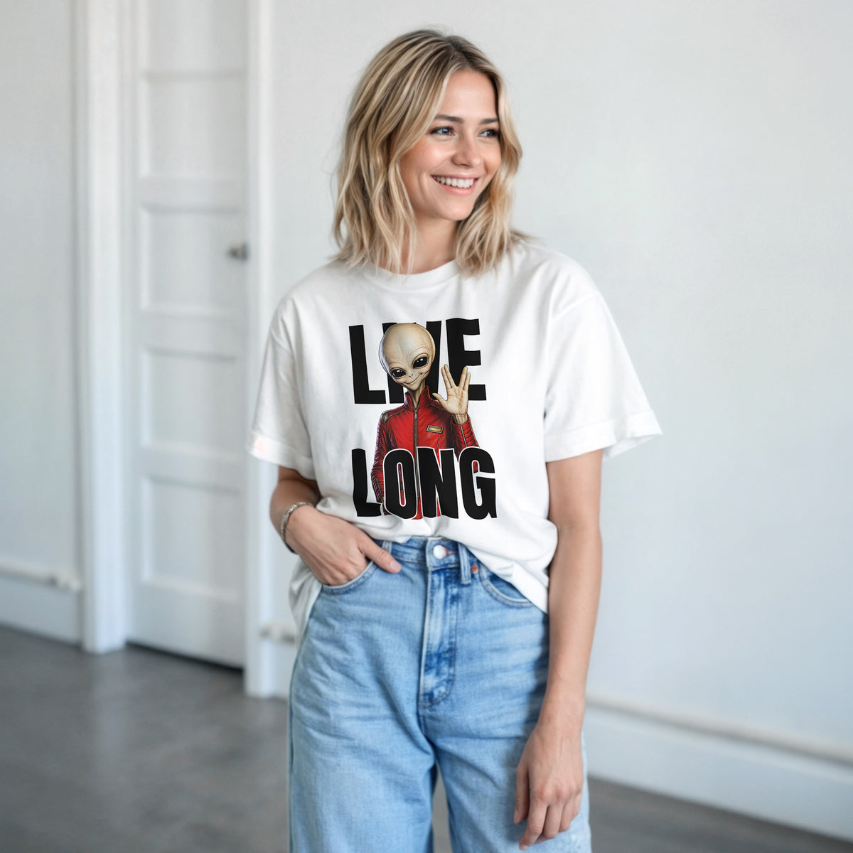 WeirdCreepyDesigns Skinny Bob Says Live Long Graphic T-Shirt – Unisex