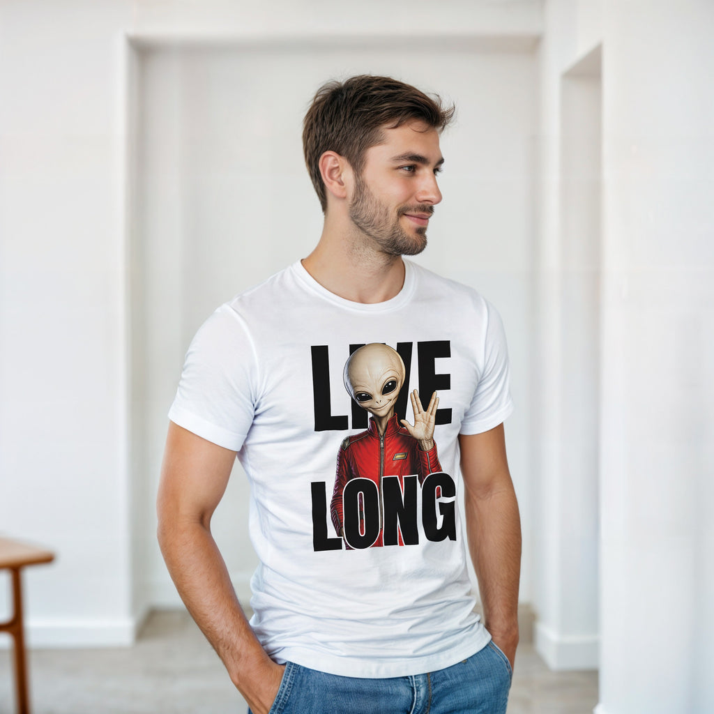 WeirdCreepyDesigns Skinny Bob Says Live Long Graphic T-Shirt – Unisex