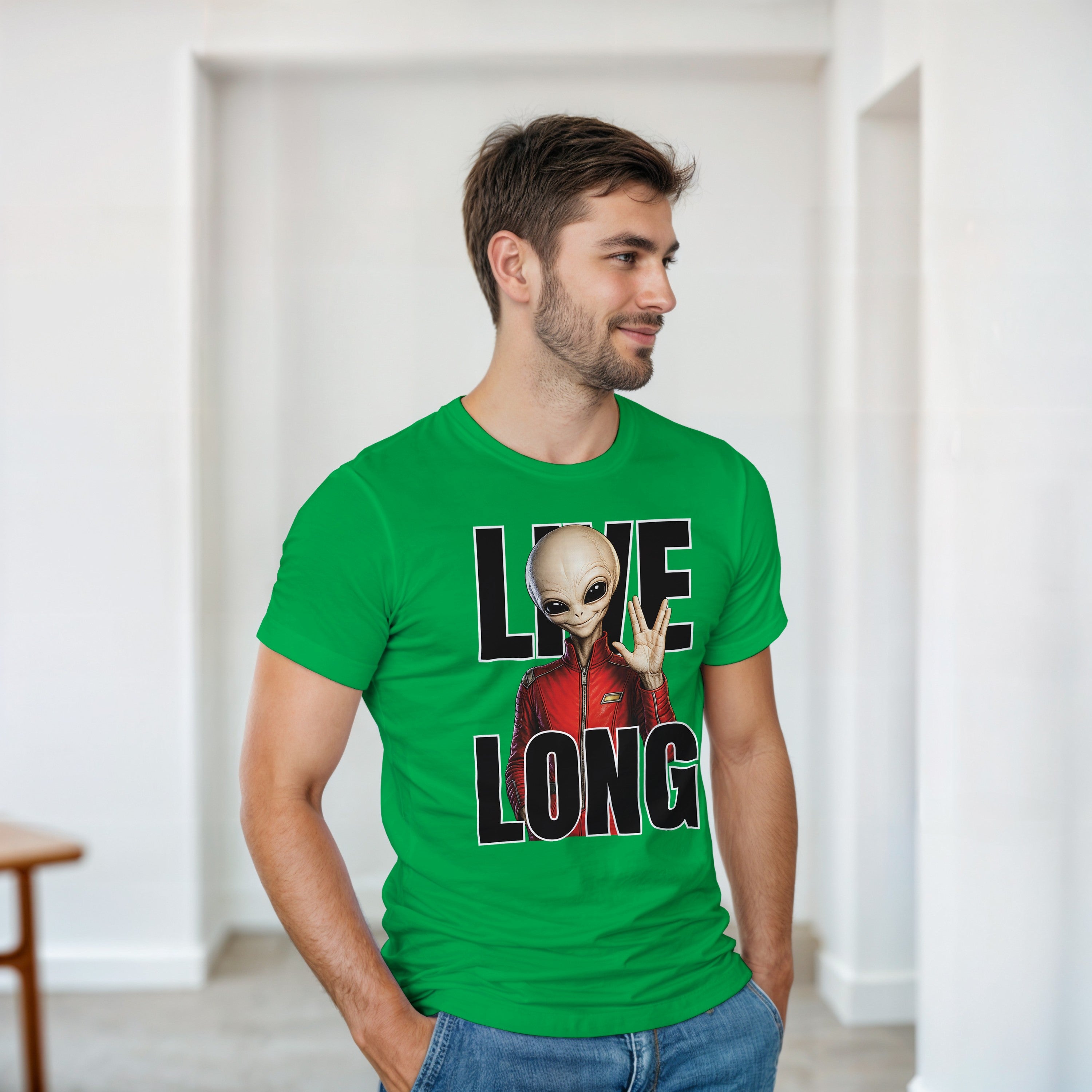 WeirdCreepyDesigns Skinny Bob Says Live Long Graphic T-Shirt – Unisex